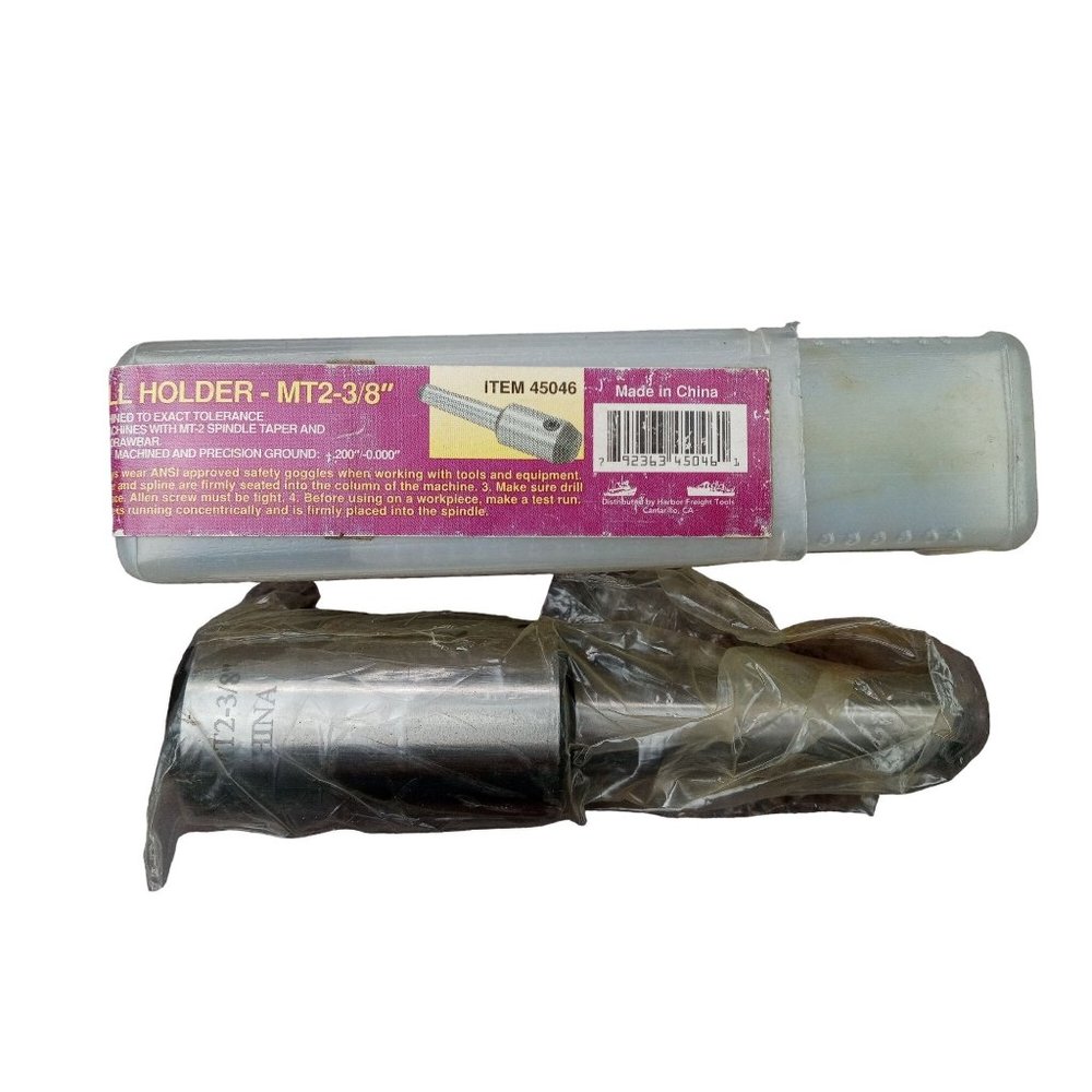End Mill Holder MT2 Size 3/8" Harbor Freight New Old Stock Machinist Tool 45046